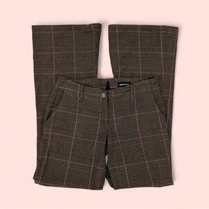 Plaid Trousers with Pink Accents